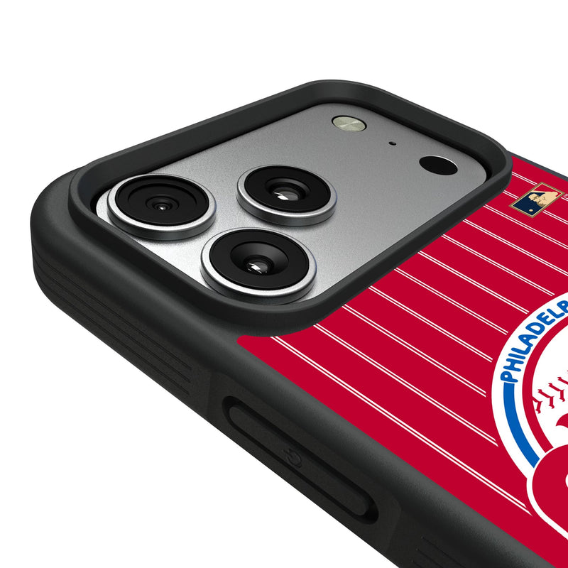 Philadelphia Phillies 1984-1991 - Cooperstown Collection Pinstripe iPhone Bump Phone Case for Apple iPhone Detail.Jpg