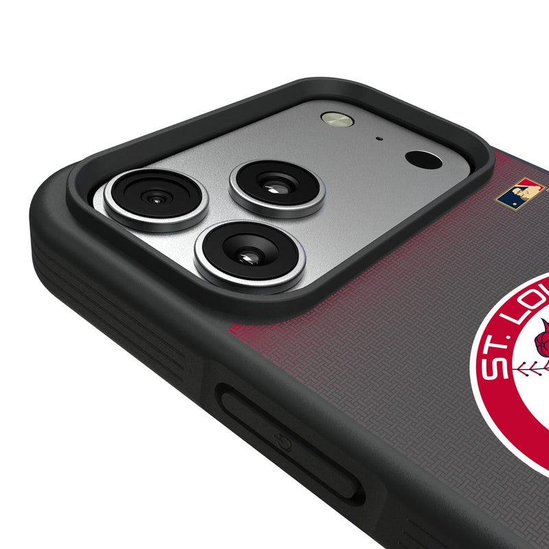 St Louis Cardinals 1966-1997 - Cooperstown Collection Linen iPhone Bump Phone Case for Apple iPhone Detail.Jpg