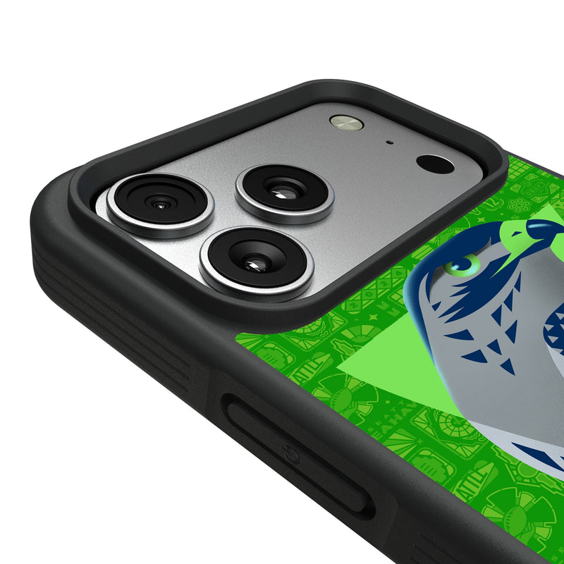 Seattle Seahawks 2024 Edition iPhone Bump Phone Case for Apple iPhone Detail.Jpg
