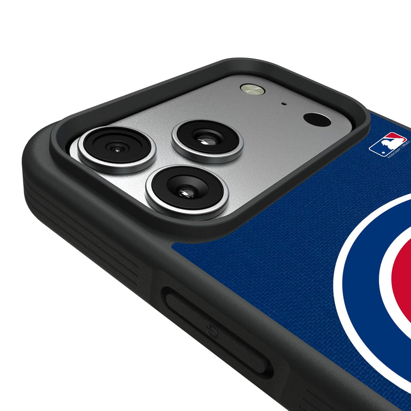 Chicago Cubs Solid iPhone Bump Phone Case for Apple iPhone Detail.Jpg