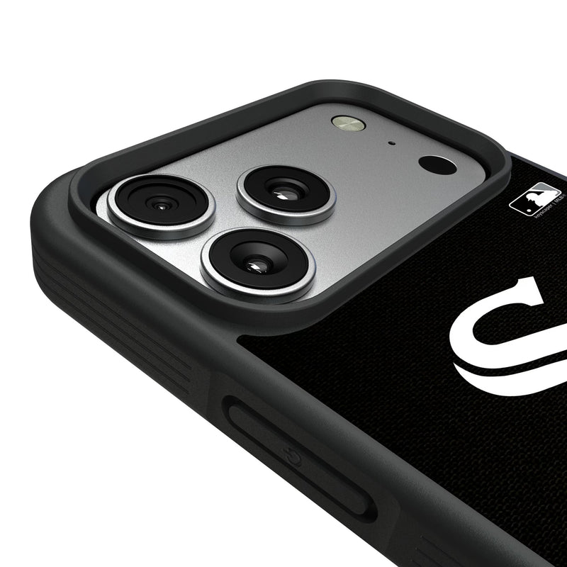 Chicago White Sox Personalized Stripe iPhone Bump Phone Case for Apple iPhone Detail.Jpg