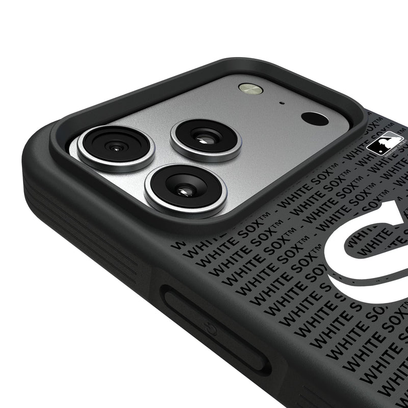 Chicago White Sox Text Backdrop iPhone Bump Phone Case for Apple iPhone Detail.Jpg
