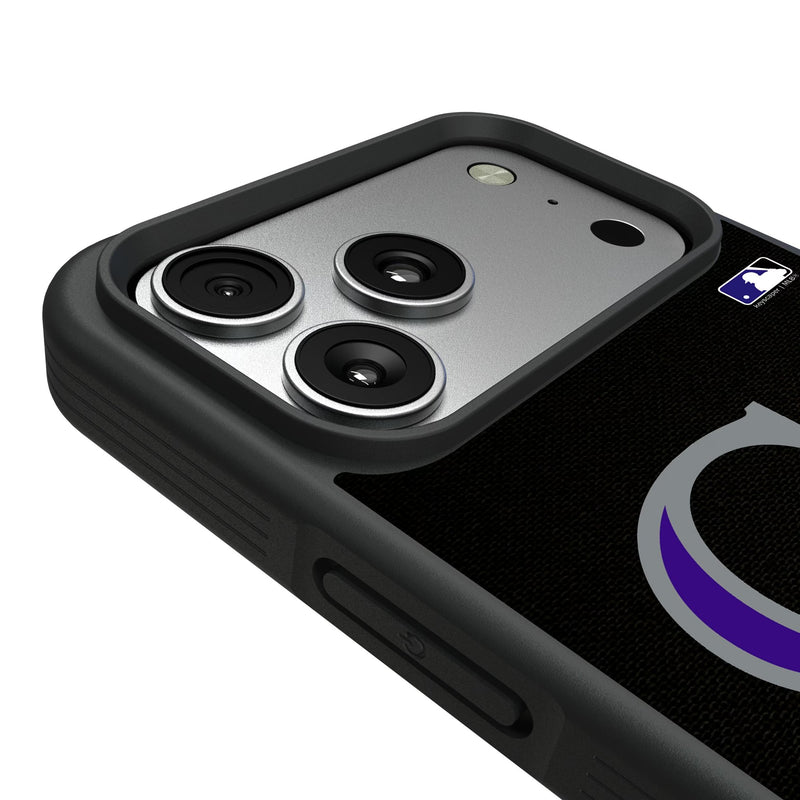 Colorado Rockies Solid iPhone Bump Phone Case for Apple iPhone Detail.Jpg