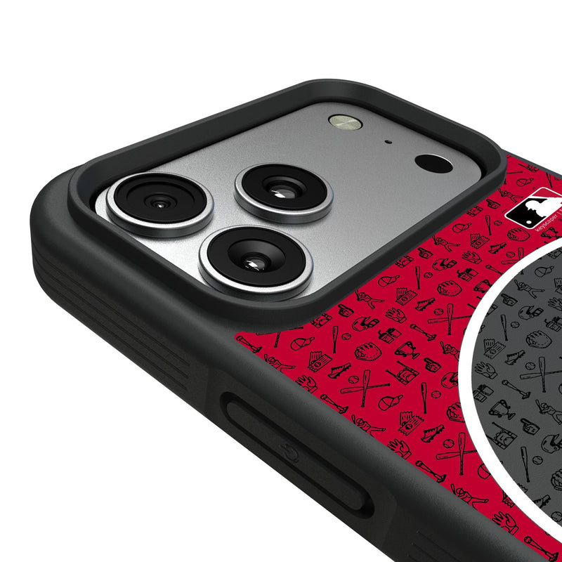 Cincinnati Reds Personalized Circle iPhone Bump Phone Case for Apple iPhone Detail.Jpg