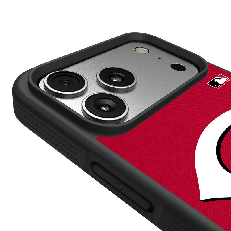 Cincinnati Reds Personalized Stripe iPhone Bump Phone Case for Apple iPhone Detail.Jpg