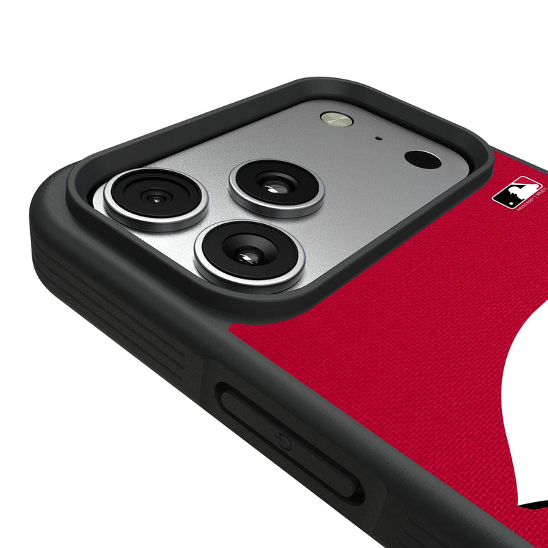 Cincinnati Reds Solid iPhone Bump Phone Case for Apple iPhone Detail.Jpg