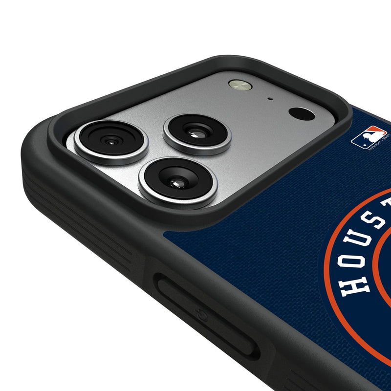 Houston Astros Solid iPhone Bump Phone Case for Apple iPhone Detail.Jpg