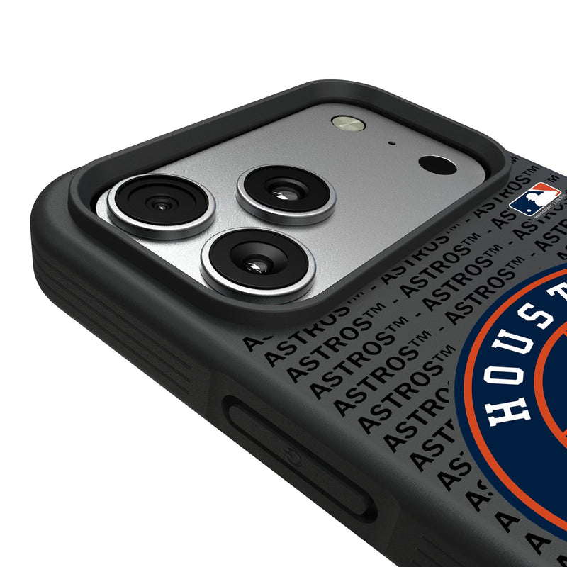 Houston Astros Text Backdrop iPhone Bump Phone Case for Apple iPhone Detail.Jpg