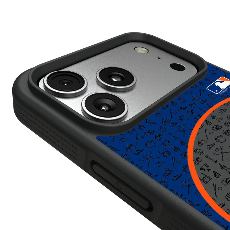 New York Mets Personalized Circle iPhone Bump Phone Case for Apple iPhone Detail.Jpg