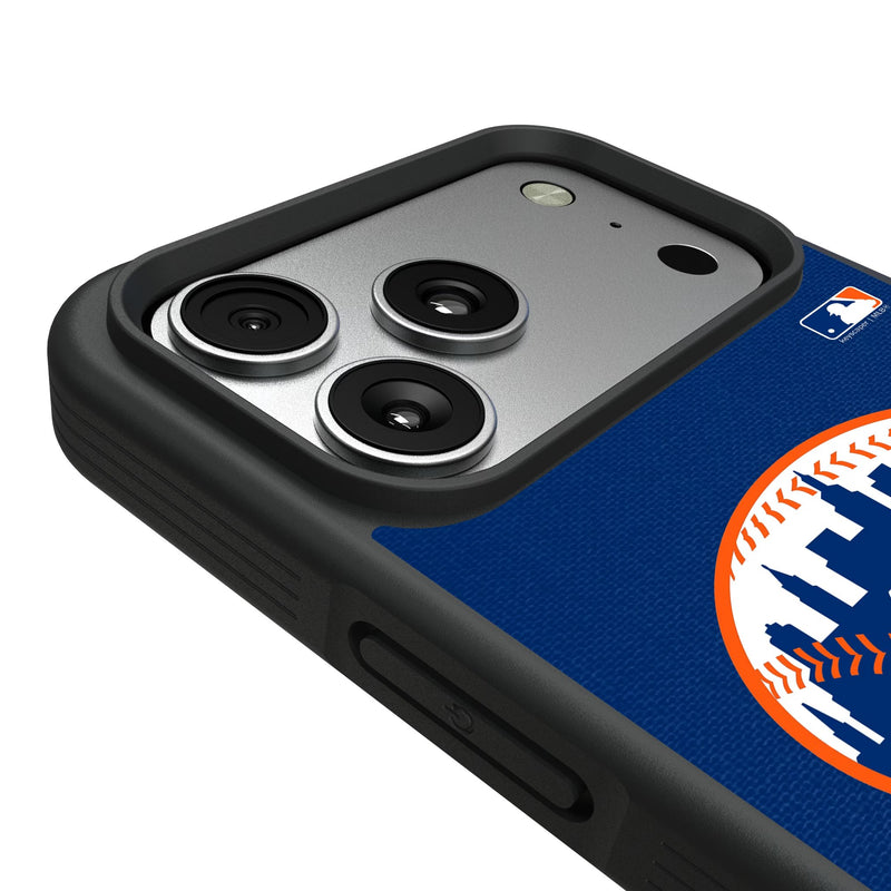 New York Mets Personalized Stripe iPhone Bump Phone Case for Apple iPhone Detail.Jpg