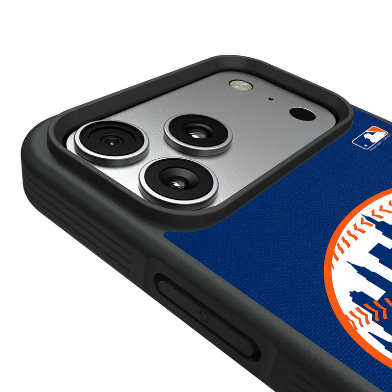 New York Mets Solid iPhone Bump Phone Case for Apple iPhone Detail.Jpg