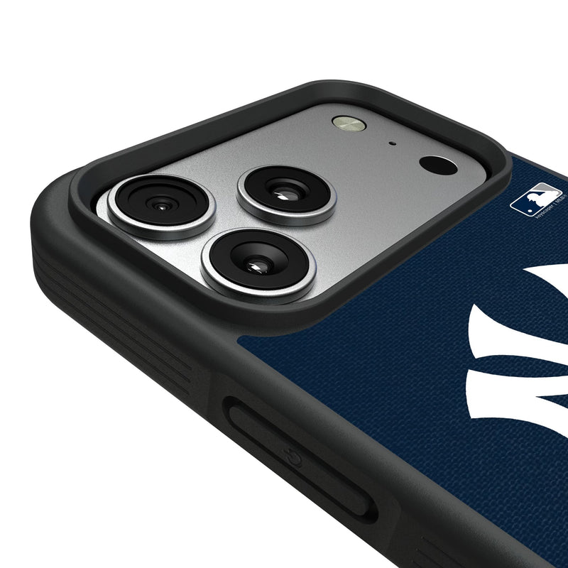 New York Yankees Personalized Stripe iPhone Bump Phone Case for Apple iPhone Detail.Jpg