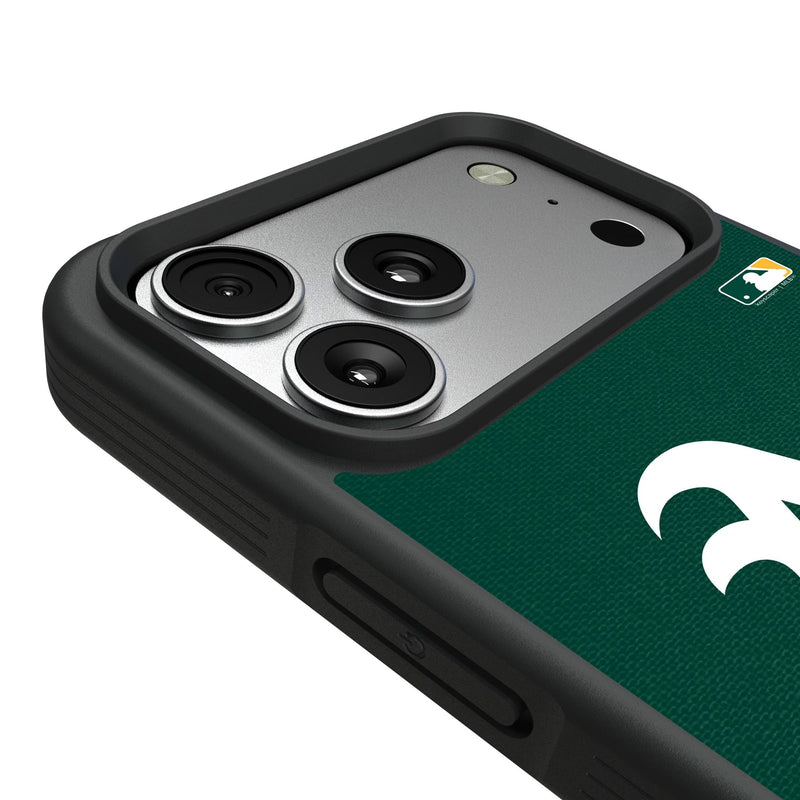 Oakland Athletics Personalized Stripe iPhone Bump Phone Case for Apple iPhone Detail.Jpg