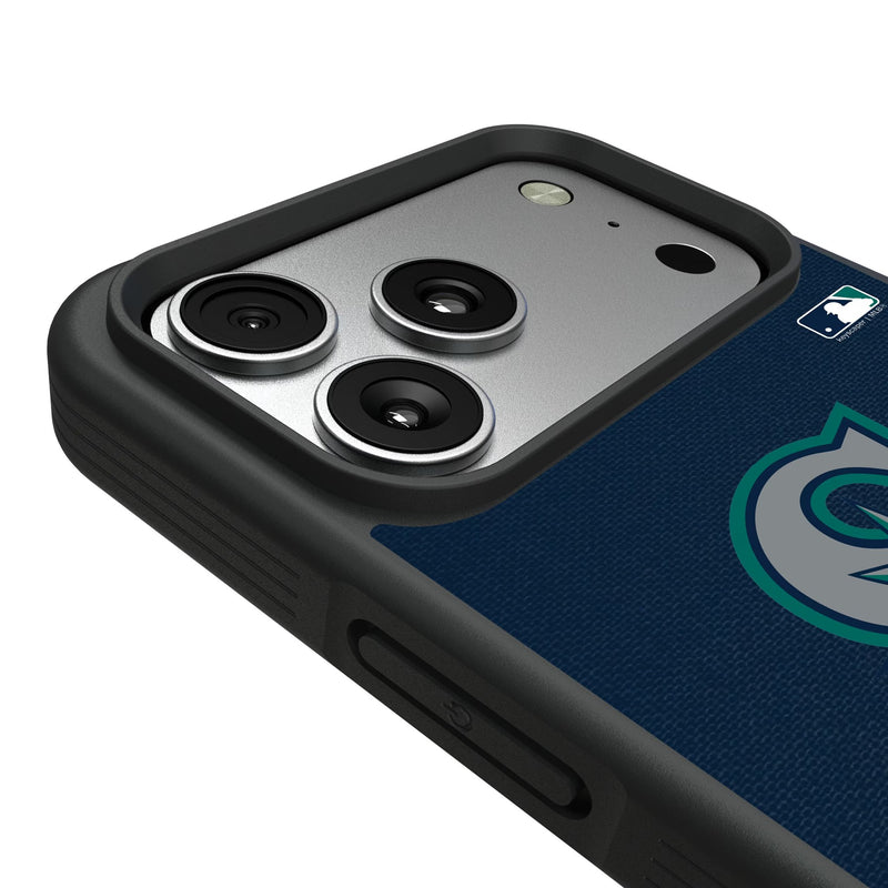 Seattle Mariners Personalized Stripe iPhone Bump Phone Case for Apple iPhone Detail.Jpg