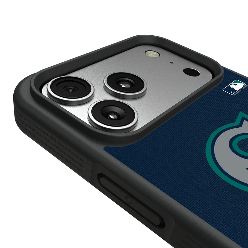 Seattle Mariners Solid iPhone Bump Phone Case for Apple iPhone Detail.Jpg