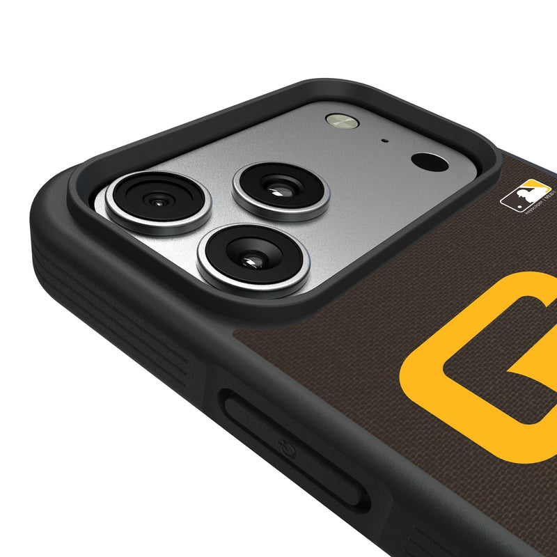 San Diego Padres Solid iPhone Bump Phone Case for Apple iPhone Detail.Jpg