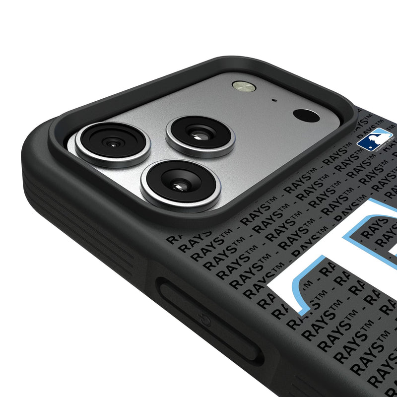 Tampa Bay Rays Text Backdrop iPhone Bump Phone Case for Apple iPhone Detail.Jpg