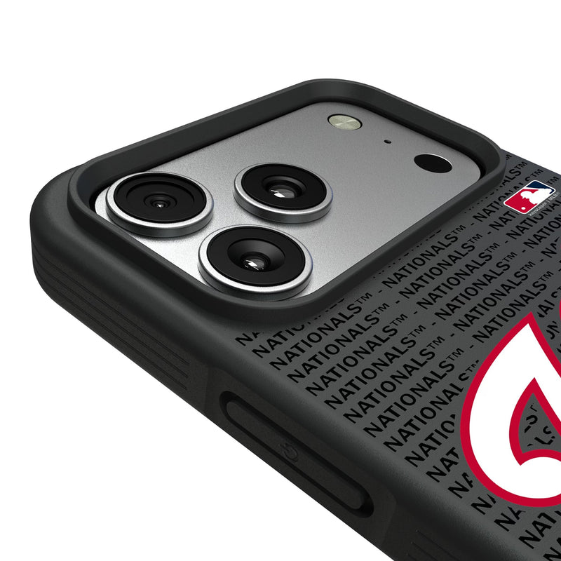 Washington Nationals Text Backdrop iPhone Bump Phone Case for Apple iPhone Detail.Jpg