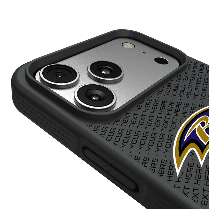 Baltimore Ravens Personalized EndZone Plus iPhone Bump Phone Case for Apple iPhone Detail.Jpg