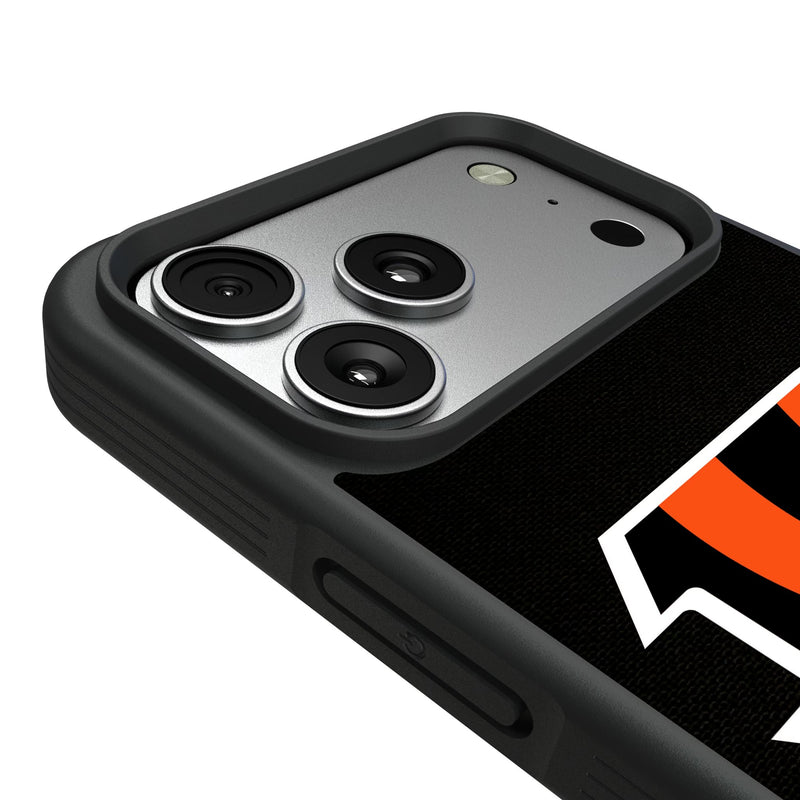 Cincinnati Bengals Stripe iPhone Bump Phone Case for Apple iPhone Detail.Jpg