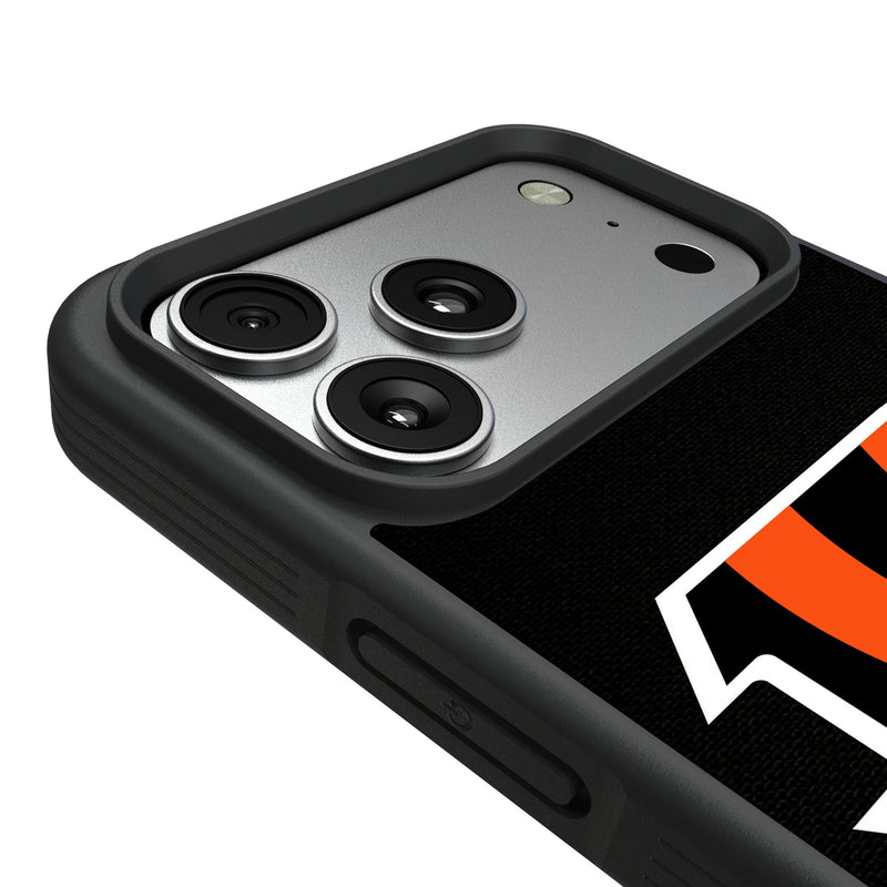 Cincinnati Bengals Personalized Stripe iPhone Bump Phone Case for Apple iPhone Detail.Jpg