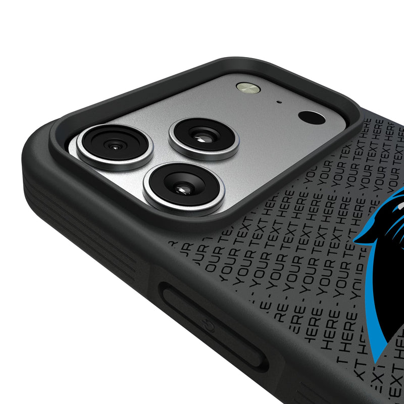 Carolina Panthers Personalized EndZone Plus iPhone Bump Phone Case for Apple iPhone Detail.Jpg