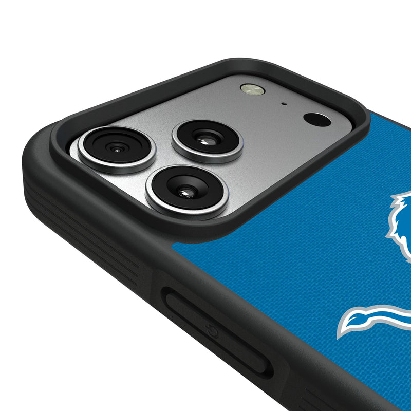 Detroit Lions Stripe iPhone Bump Phone Case for Apple iPhone Detail.Jpg