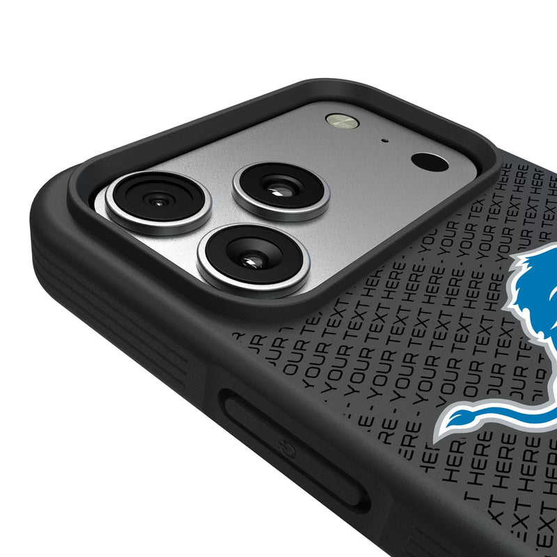 Detroit Lions Personalized EndZone Plus iPhone Bump Phone Case for Apple iPhone Detail.Jpg