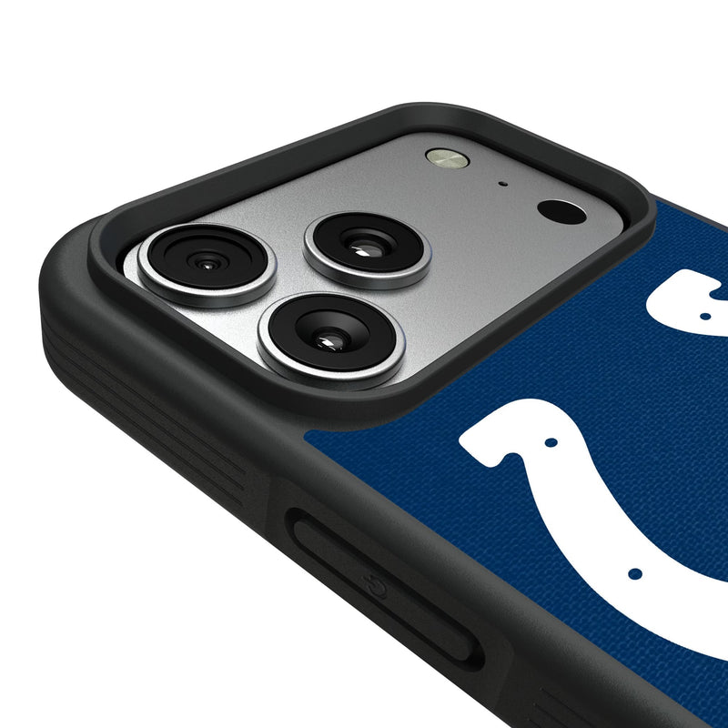 Indianapolis Colts Stripe iPhone Bump Phone Case for Apple iPhone Detail.Jpg