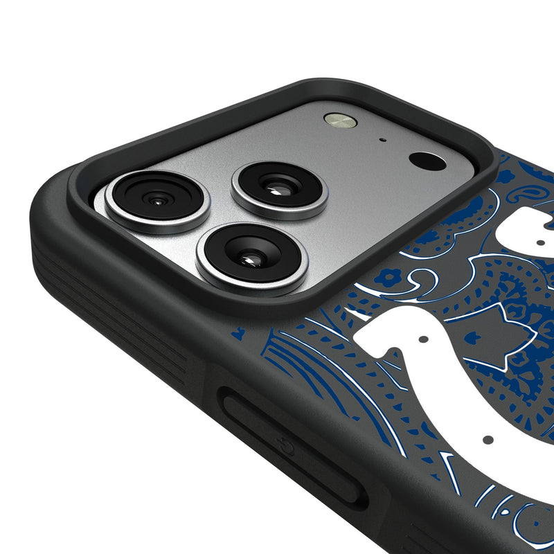 Indianapolis Colts Paisley iPhone Bump Phone Case for Apple iPhone Detail.Jpg