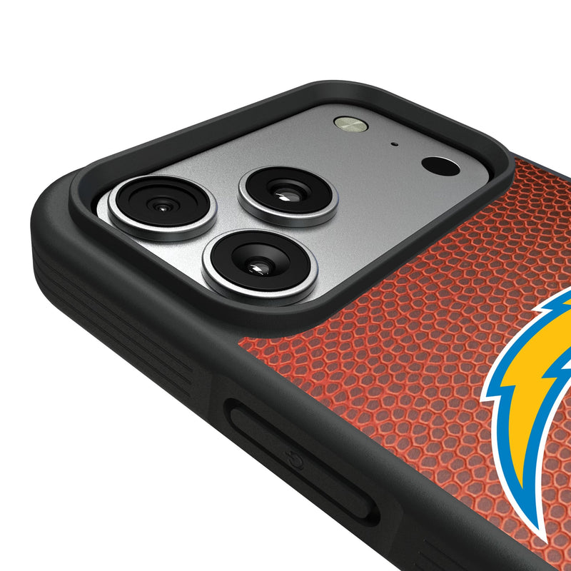 Los Angeles Chargers Personalized Football iPhone Bump Phone Case for Apple iPhone Detail.Jpg