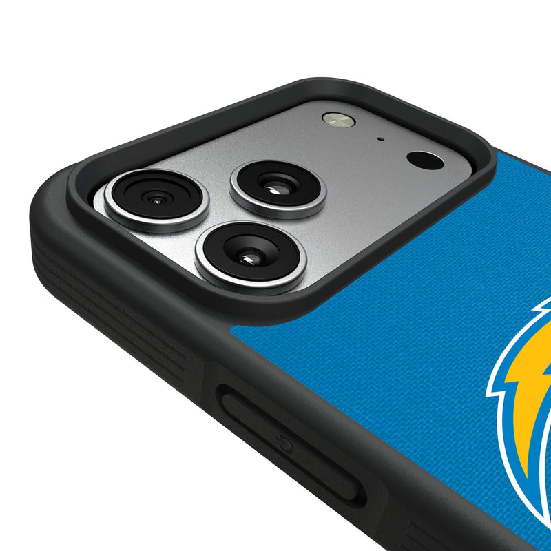 Los Angeles Chargers Personalized Stripe iPhone Bump Phone Case for Apple iPhone Detail.Jpg