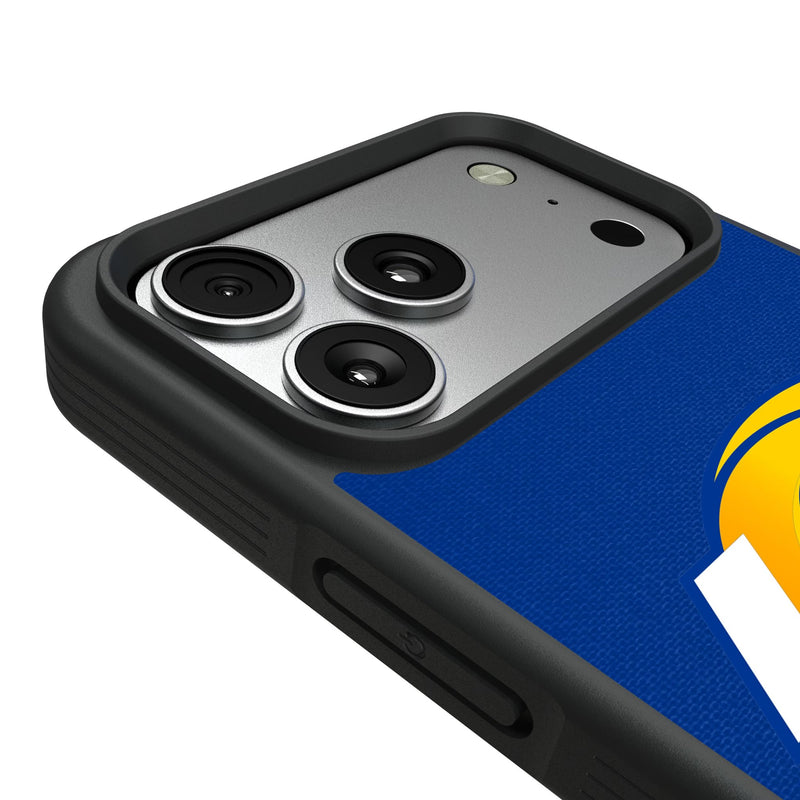 Los Angeles Rams Personalized Stripe iPhone Bump Phone Case for Apple iPhone Detail.Jpg