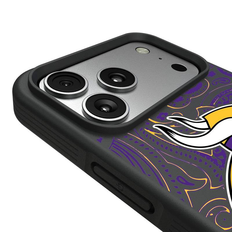 Minnesota Vikings Paisley iPhone Bump Phone Case for Apple iPhone Detail.Jpg