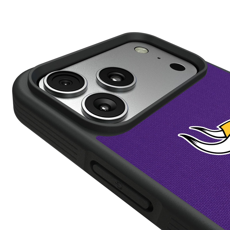 Minnesota Vikings Personalized Stripe iPhone Bump Phone Case for Apple iPhone Detail.Jpg