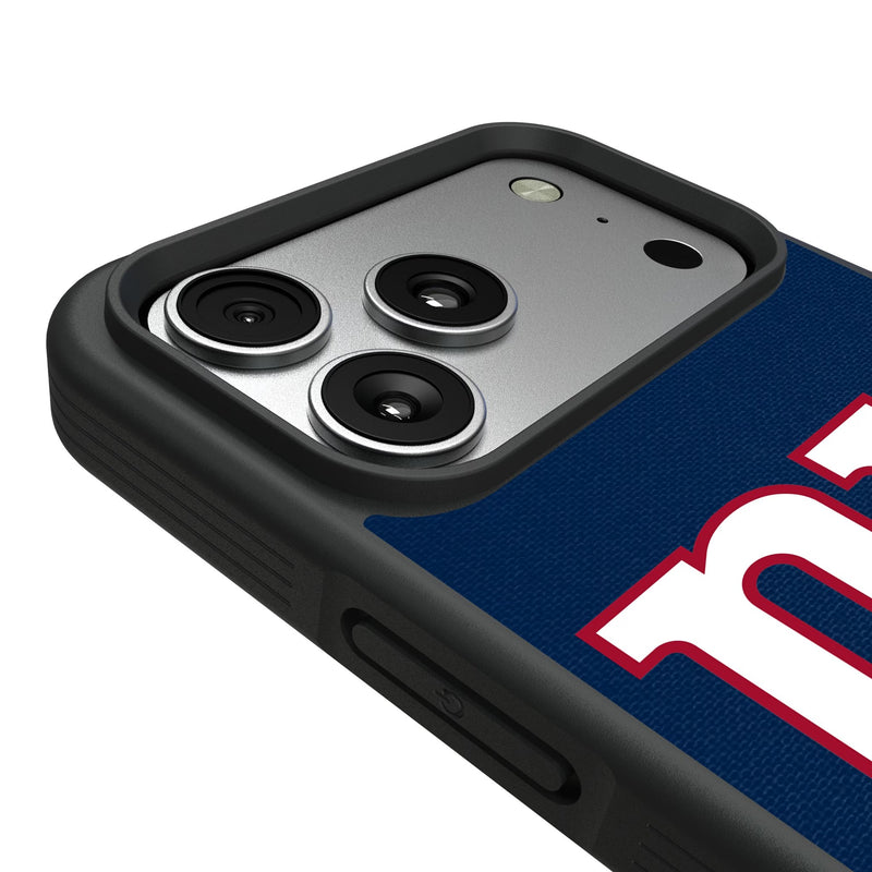 New York Giants Personalized Stripe iPhone Bump Phone Case for Apple iPhone Detail.Jpg