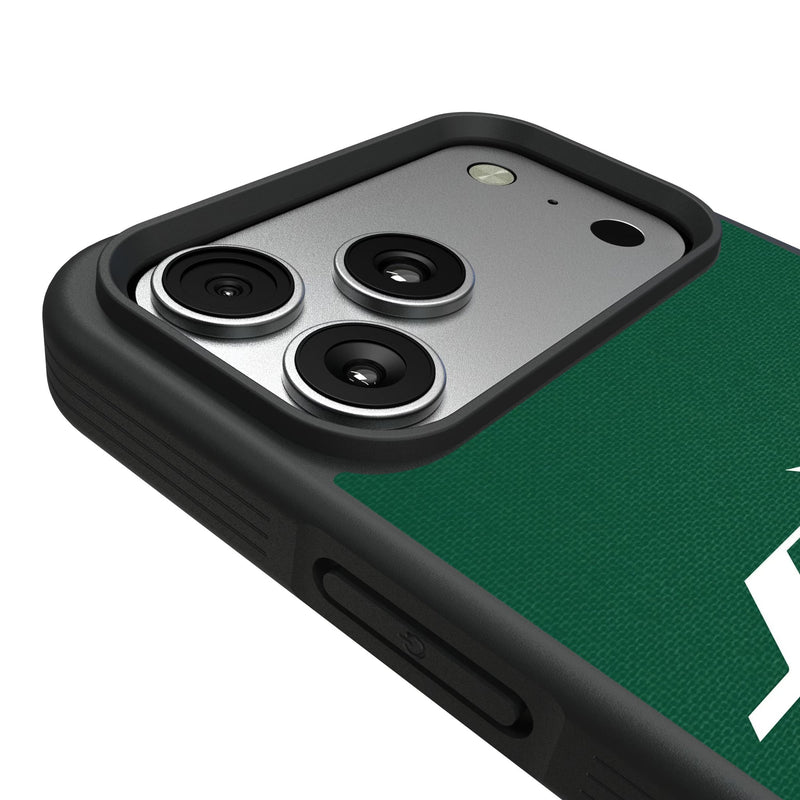 New York Jets Personalized Stripe iPhone Bump Phone Case for Apple iPhone Detail.Jpg
