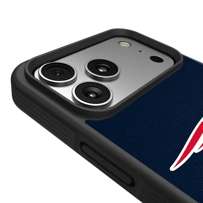 New England Patriots Stripe iPhone Bump Phone Case for Apple iPhone Detail.Jpg