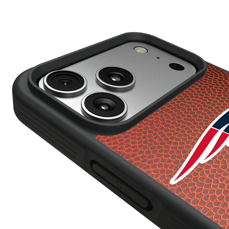 New England Patriots Personalized Football iPhone Bump Phone Case for Apple iPhone Detail.Jpg