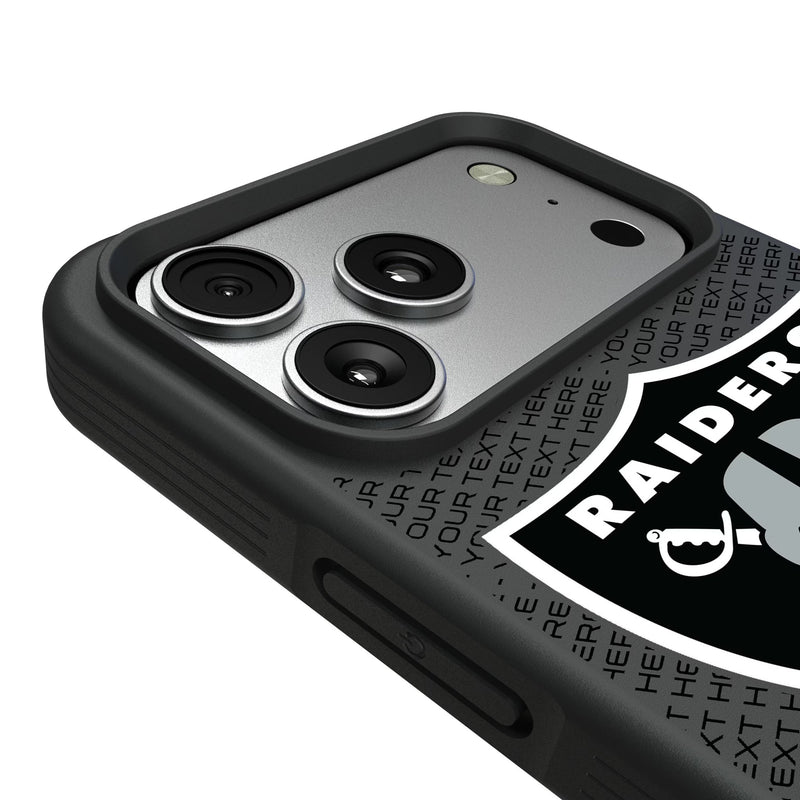 Las Vegas Raiders Personalized EndZone Plus iPhone Bump Phone Case for Apple iPhone Detail.Jpg