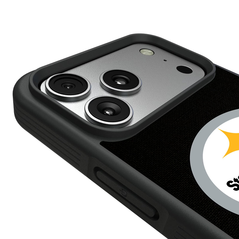Pittsburgh Steelers Personalized Stripe iPhone Bump Phone Case for Apple iPhone Detail.Jpg