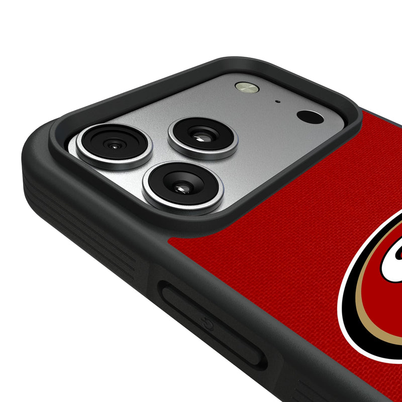 San Francisco 49ers Stripe iPhone Bump Phone Case for Apple iPhone Detail.Jpg