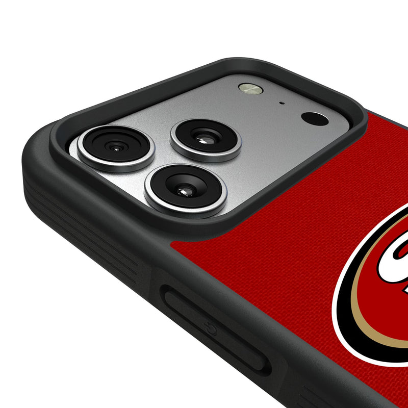 San Francisco 49ers Personalized Stripe iPhone Bump Phone Case for Apple iPhone Detail.Jpg
