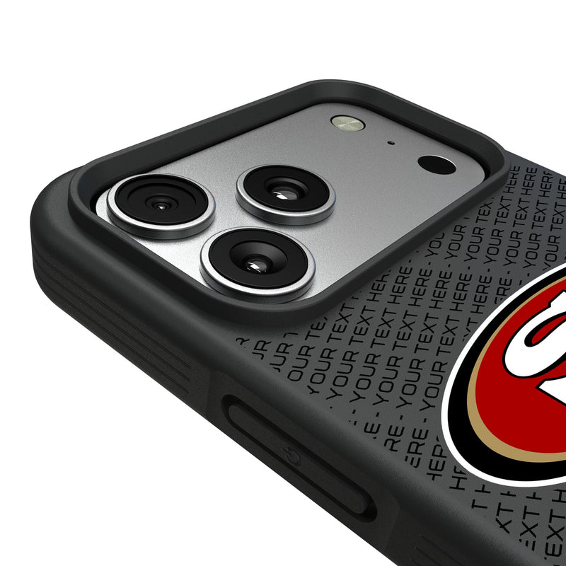 San Francisco 49ers Personalized EndZone Plus iPhone Bump Phone Case for Apple iPhone Detail.Jpg