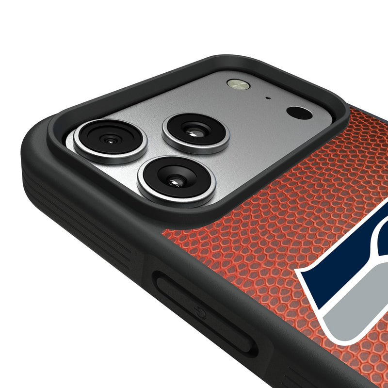 Seattle Seahawks Personalized Football iPhone Bump Phone Case for Apple iPhone Detail.Jpg