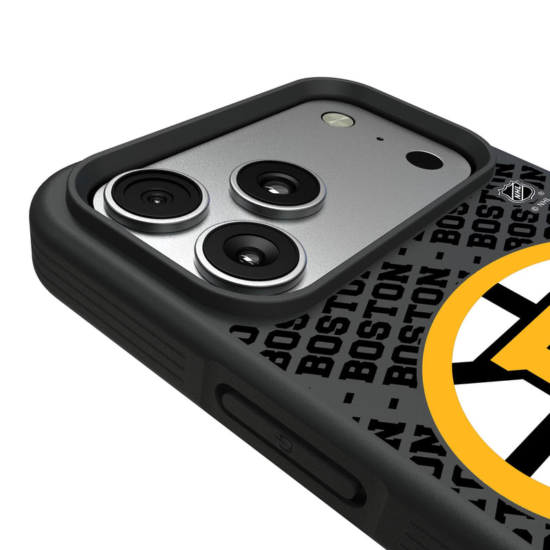 Boston Bruins Personalized EndZone Plus iPhone Bump Phone Case for Apple iPhone Detail.Jpg