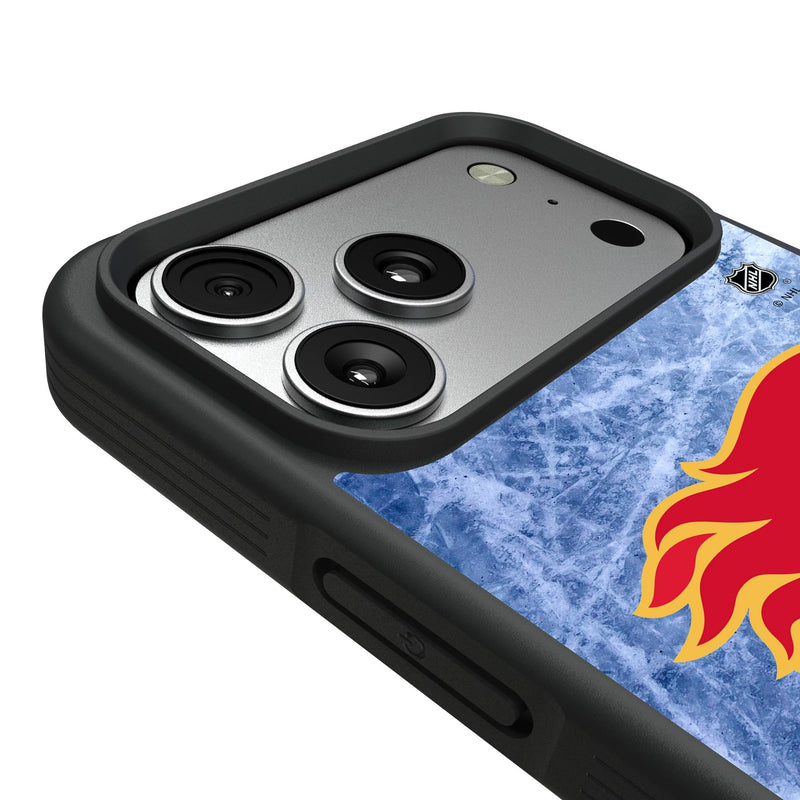 Calgary Flames Ice Wordmark iPhone Bump Phone Case for Apple iPhone Detail.Jpg