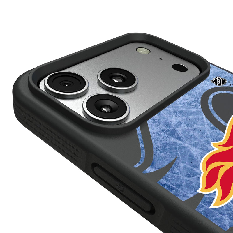 Calgary Flames Ice Tilt iPhone Bump Phone Case for Apple iPhone Detail.Jpg