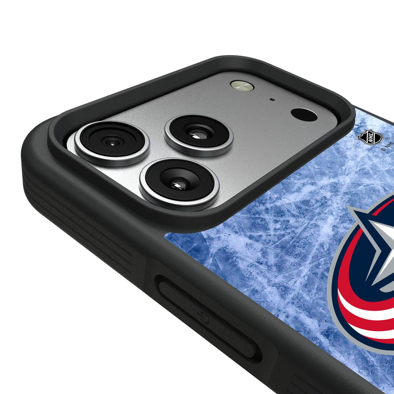 Columbus Blue Jackets Ice Wordmark iPhone Bump Phone Case for Apple iPhone Detail.Jpg