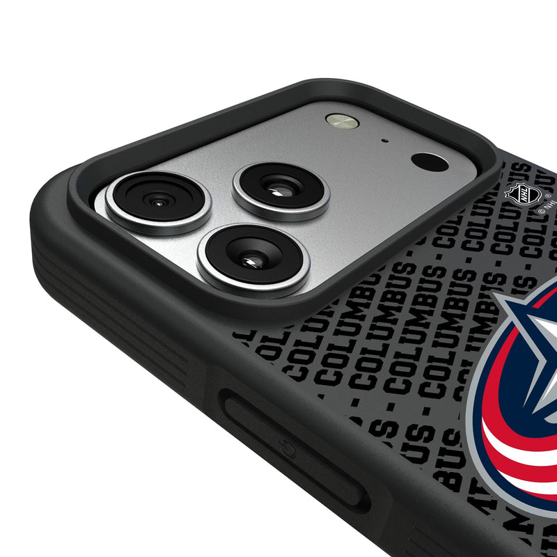 Columbus Blue Jackets Personalized EndZone Plus iPhone Bump Phone Case for Apple iPhone Detail.Jpg